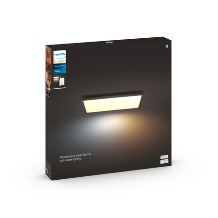 LED-Anbaupanel Aurelle Schwarz 39W CCT 60cm PHILIPS HUE Bluetooth + Dimmschalter