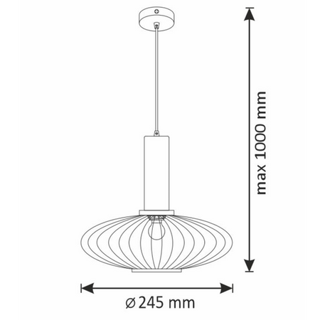 NORFOLK E27 Pendel-Deckenleuchte Rauch GOLDLUX (Polux)