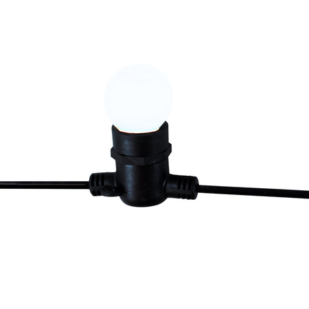 Garten Girlande Außenlichterkette PARTY 6,2m 10xE27 LED 6W 3000K GOLDLUX (Polux)