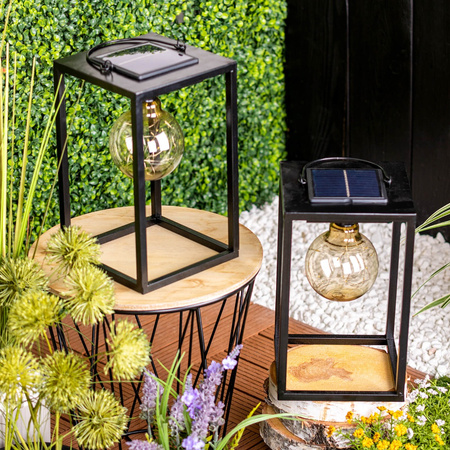 LED-Solarlampe für den Außenbereich Garten stehend Hängelaterne 3000K IP44 26 cm Dämmerungssensor