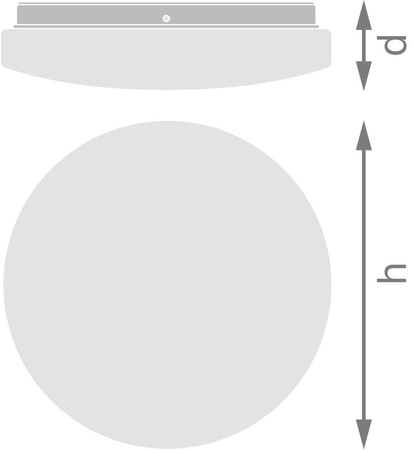 LED-Decke Plafond 18W 1350lm 6500K Kalt IP44 Weiß Decke Ledvance