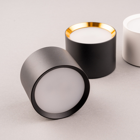 HALOGEN-Anbauleuchte SUNLA Tuba Gx53 LED Spot Wandleuchte Deckenzylinder Schwarz LUMILED