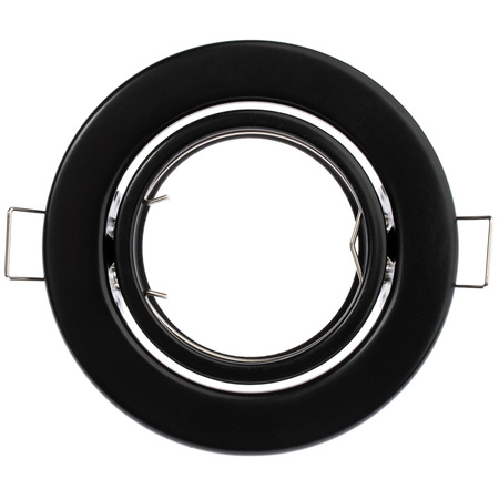 Einbaustrahler GU10, MR16 Einbauspot HALOGEN Runde beweglich Schwarz Blech LUMILED