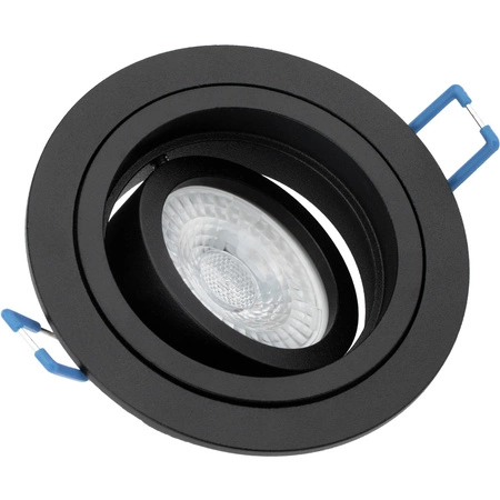 Einbaustrahler GU10, MR16 Einbauspot HALOGEN Runde beweglich Schwarz CASSIO LUMILED