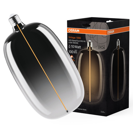 Dekorative LED-Glühbirne E27 4.8W = 10W 100lm 1800K Warm 320° Smoke Filament Dimmbar Vintage 1906 Osram