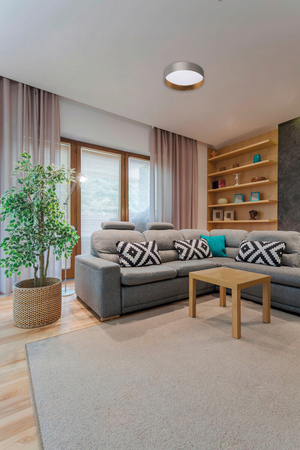 Aufbau LED Deckenleuchten Rifa 17,5W 3000K 40cm rund Graugold KANLUX