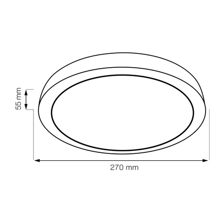 Plafond LED-Deckenleuchte 12W 1400lm 4000K Neutral 120° Weiß Braun IP44 Janusz Sanico Goldlux