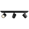 LED Spot Runner Deckenleuchte Schwarz 3x 4.2W CCT PHILIPS HUE Bluetooth Zigbee + Dimmschalter