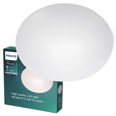 Plafond LED-Anbau-Deckenleuchte SUEDE 12W 4000K 28cm Weiß Rund PHILIPS