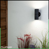 Wandleuchte Außen GU10, Garten-Wandleuchte IP44 nach oben und unten Schwarz ZINNA LUMILED
