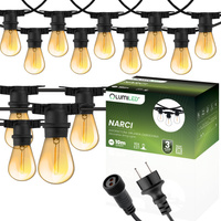 Garten Girlande Outdoor-Lichterkette 10m 10x E27 Glühbirnen 1.3W 2200K NARCI Lumiled