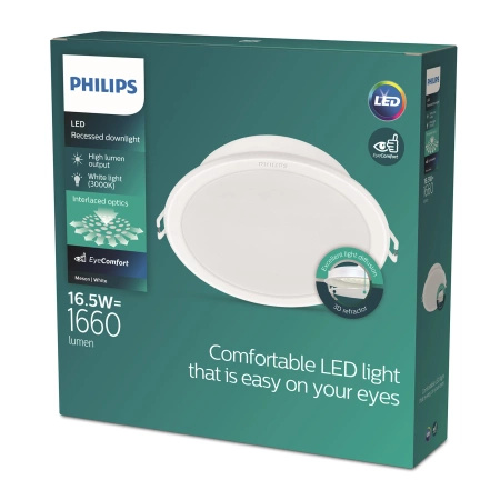 LED-Paneel Einbauleuchte MESON 16.5W 3000K 16.5cm Rundes Downlight PHILIPS