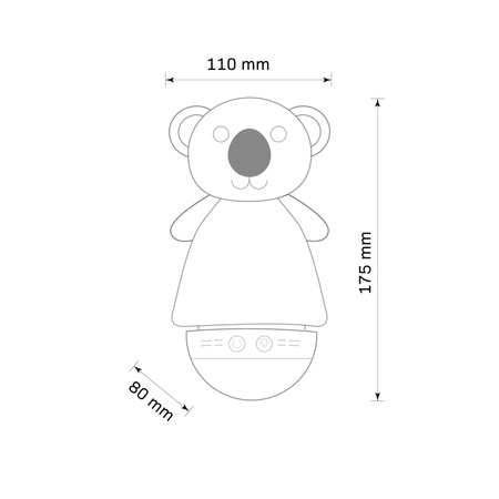 Dekorative LED-Batterieleuchte Weiß Rosa Koala Sanico Goldlux