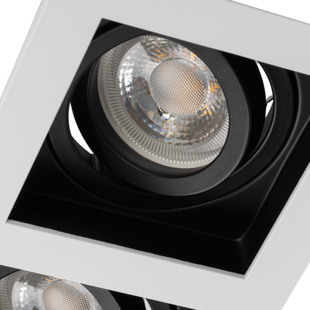 LED GU5.3 GU10 Rechteckig Weiß Schwarz Aret Kanlux Verstellbare Deckeneinbau-Halogen-Spot-Leuchte