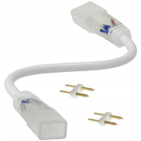 Langer doppelseitiger Verbinder mit Draht für LED-Leiste 230V 6W + Gabel
