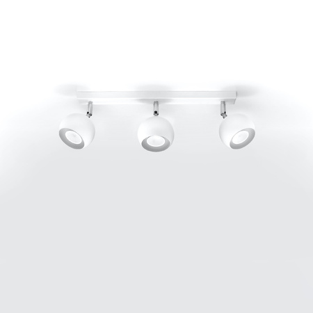 Anbauleuchte OCULARE 3L 3xGU10 Reflektor Halogen Beweglich Minimalistisch Weiß SOLLUX