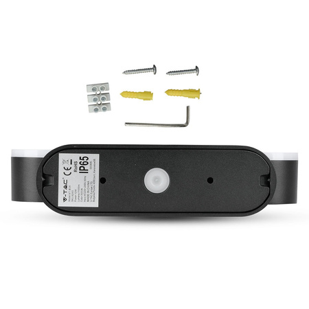 LED-Wandleuchte 12W 3000K IP65 350° drehbar Double Black VT-814 V-TAC