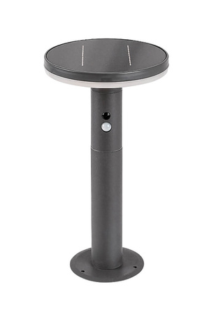 LED-Solar-Gartenlampe BOTEV 10W 4000K IP44 Standmast 38cm mit Bewegungssensor Anthrazit RABALUX