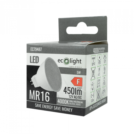 LED-Reflektor MR16 GU5.3 5W 400lm 4000K neutralweiß 12V Ecolight