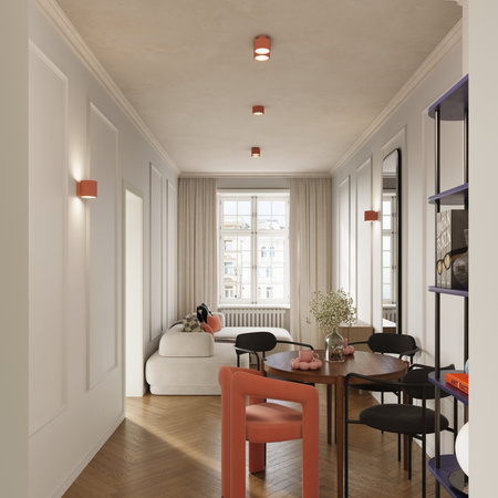 Anbauleuchte 2x GX53 Aluminium Pfirsich Aura Deep Space SL.1828 Sollux