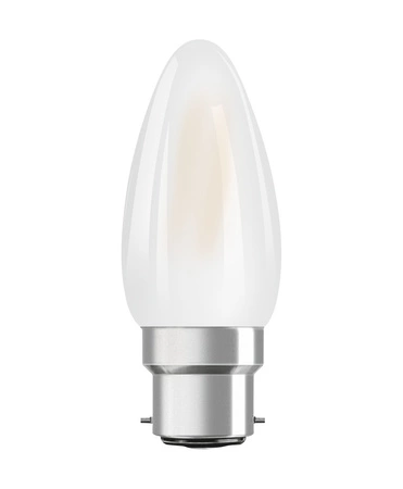 LED-Lampe B35 Kerze B22d 4W = 40W 470lm 2700K Warm 300° Retrofit Glühfaden CLASSIC Osram