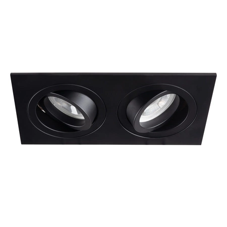 SEIDY Deckeneinbauleuchte 2x GU5.3 12AC/DC Schwarz Quadratisch Beweglich KANLUX