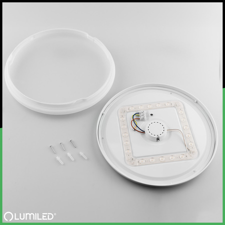 LED-Deckensegel 18W NOTUS 2 Rund IP44 33 cm LUMILED