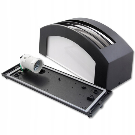 Gartenwandleuchte Elevation Außenleuchte E27 Dunkelgrau IP54