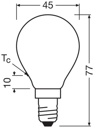 LED Birne Kugel E14 P45 5.9W = 60W 806lm 2700K Warm 300° Dimmbar Ledvance