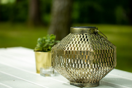 LED-Solarlampe Laterne Garten Glühfaden LATERNE hängend Metall Kupfer