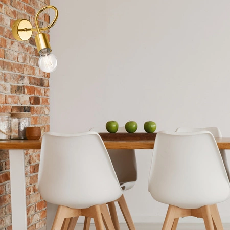 Wandleuchte CAMILLA E27 Gold Loft Wandleuchte KM-1.79 Lamkur