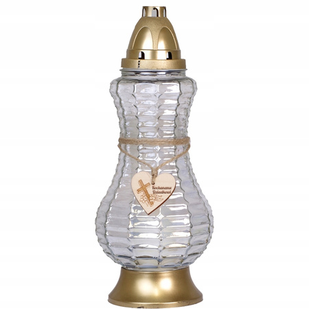 6xGlaskerze für das Grab des geliebten Opas 40h für Ganzjahreseinsatz 33cm