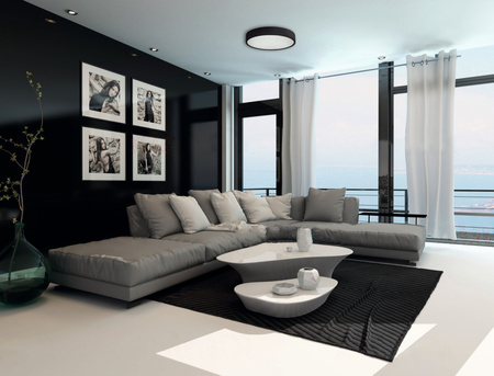 JASMIN Aufbau LED Deckenleuchten 2x E27 Holz Mattweiß 37cm