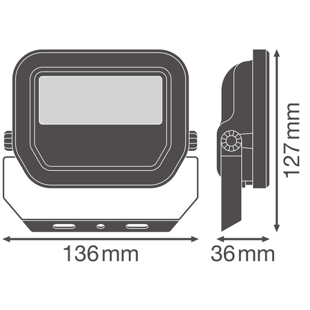 LED-Flutlicht 8W 1200lm 6500K IP66 Schwarz LEDVANCE Flutlicht
