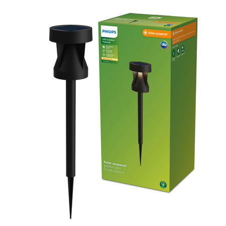 Garten-Solar-Säulenleuchte 54,8cm LED 1,8W 200lm 2700K mit Dämmerungssensor Avery Philips