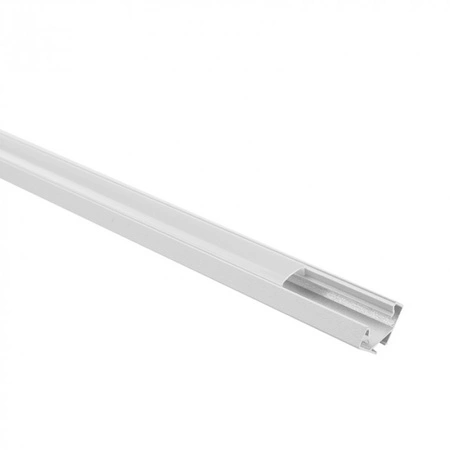 Aluminiumprofil für LED White Corner 2m mit Milky Dome und Ecolight Endkappen