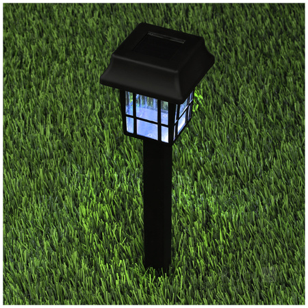 Solar Garten Pole Outdoor Stehend LED 6500K Kalt IP44 Schwarz Fusion Kobi