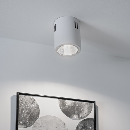 Aufbauleuchte E27, Aufbauspot Runde Tube Weiß Fest APUS 10 LUMILED