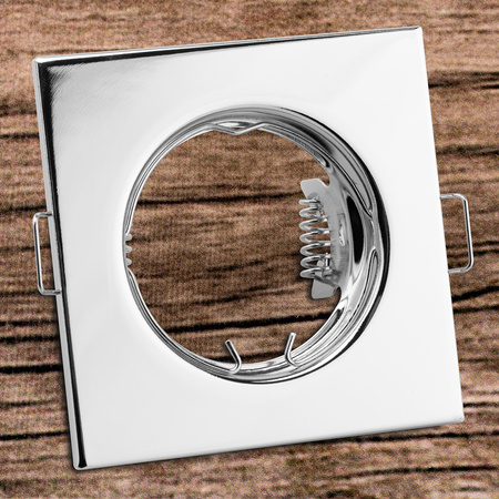 6x PAVO Chromblech MR16 GU10 LUMILED quadratische Halogeneinbauleuchte