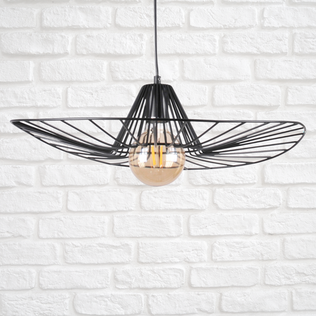 ABANO Deckenhängelampe 1xE27 Überhang Schwarz GOLDLUX (Polux)