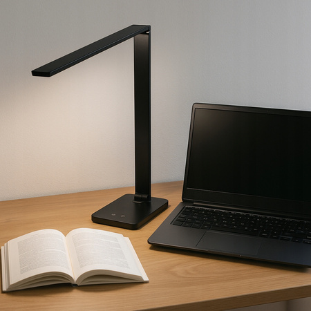 LED-Nachtschreibtischlampe 7W 2700K-6000K CCT USB dimmbar Touch QI Ladegerät