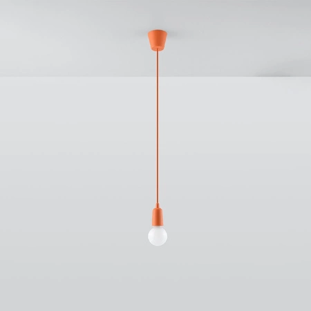 DIEGO E27 LED Hängeleuchte Orange SOLLUX