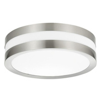 Outdoor LED Garten Deckenleuchte STUTTGART 2xE27 IP44 Runde Deckenleuchte Weiß Chrom RABALUX