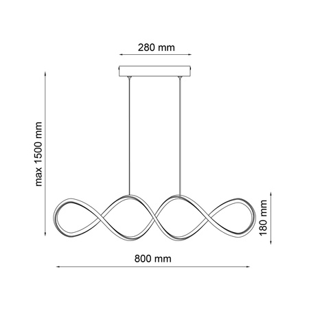 LED-Pendelleuchte 34W 5300lm 4000K Neutral 120° Schwarz INFINITO Sanico Goldlux