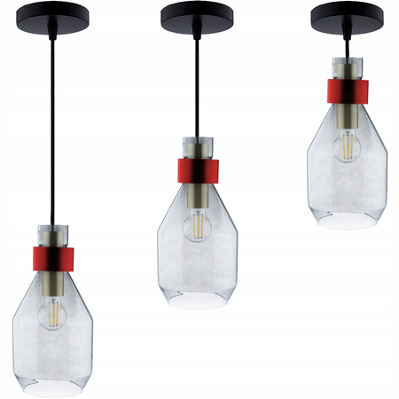 Pendelleuchte mit 1x E27-Sockeln, Hängelampe Dunkle Glas UMBRA LUMILED