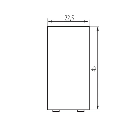 Einpoliger Wendeschalter 16A Rechteckig Weiß OFFICE Kanlux