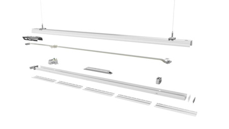 LED-Lineare Leuchte 50W 8600lm 4000K Neutral Anbau hängend Weiß 150cm Trusys Ledvance Emergency Modul