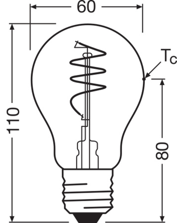 LED Dekorative Glühbirne A60 E27 3.4W = 40W 470lm 2700K Warm 300° Vintage 1906 Osram
