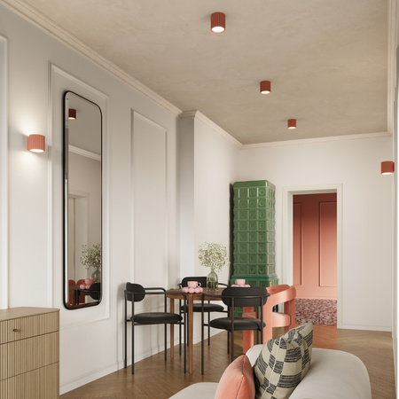 Aufputz G9 Aluminium Pfirsich Aura Deep Space SL.1826 Sollux