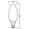 LED Lampen B35 E14 4.2W = 40W 470lm 2700K Warmweiß FILAMENT DIMMABLE LEDVANCE